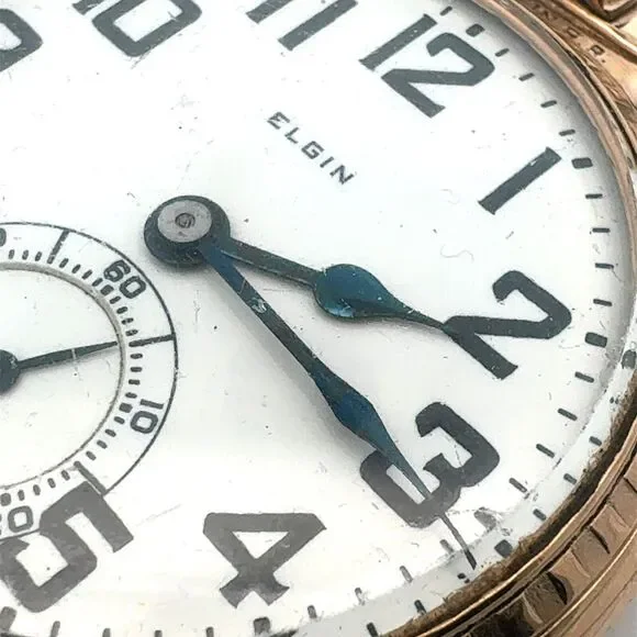 1924 Elgin BW Raymond Grade 478 Model 15 12K Gold Filled Open Face Pocket Watch